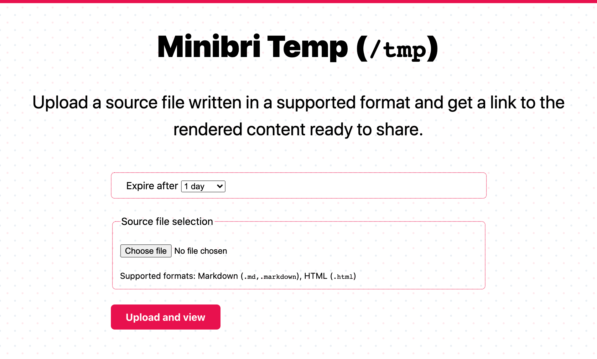 Minibri Temp home page