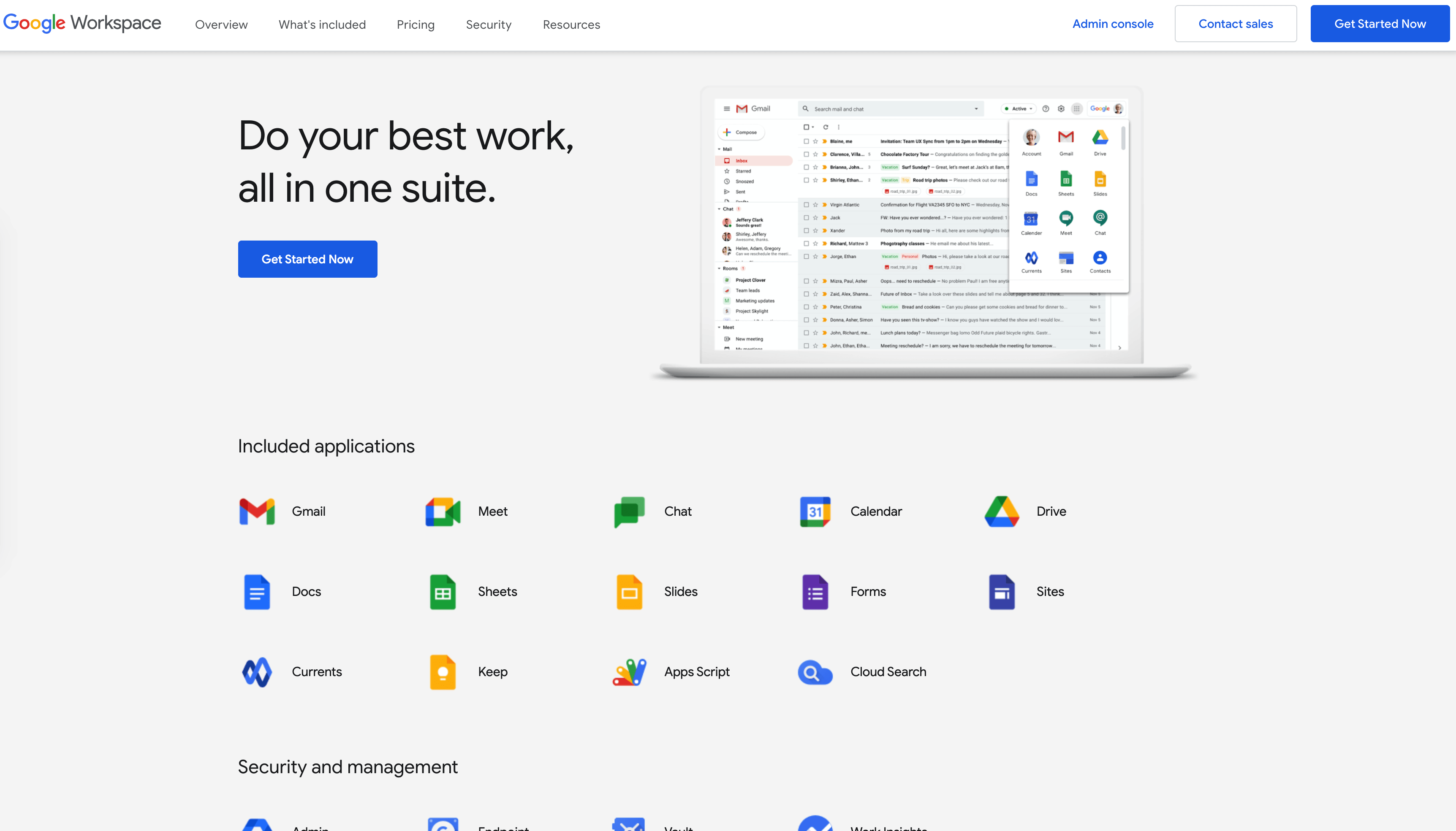 Google Workspace - GSuite home page